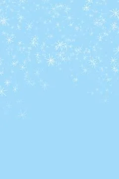 Blue winter background with hand drawn falling snow Blue winter background... Stock Photos