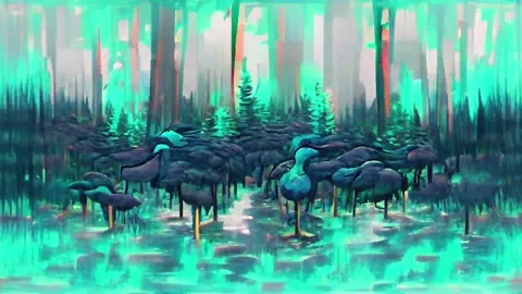 Blue WINTER Background Loop Video Stock Footage 232092186