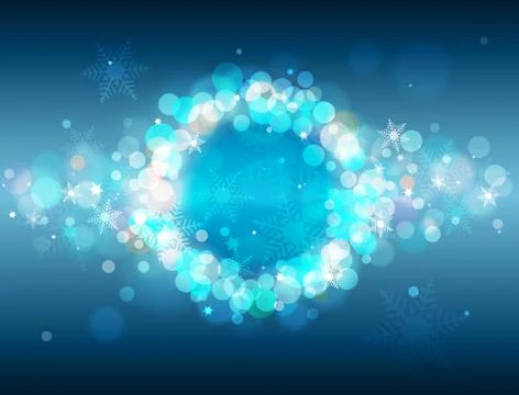 Blue winter background with place for text Stock Illustration