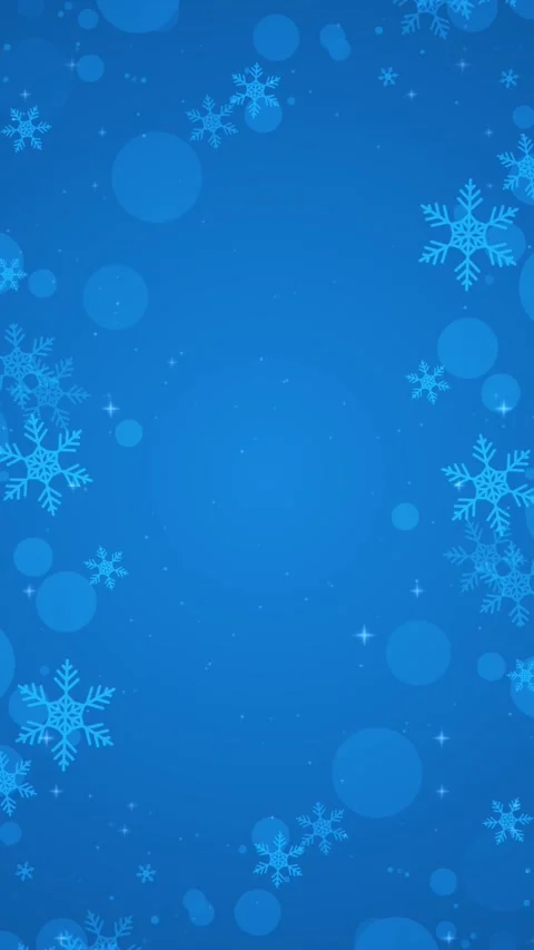 Blue Winter Background with Snowflakes and Bokeh Particles. Merry Christmas and Stock Footage 321467424