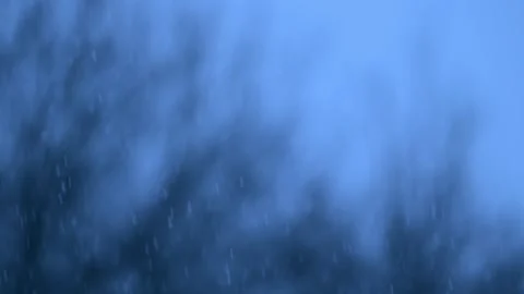 Blue winter background with snowflakes dancing softly in slow-motion holiday Stock Footage 295328260