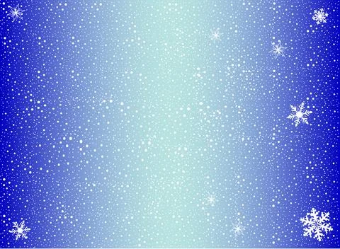 Blue WInter Background With Snowflakes Stock Illustration