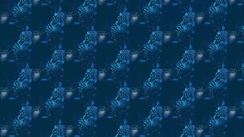 Blue Winter Background with White Snowflake Pattern 库存影片 335115498