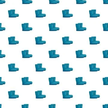 Blue winter boots repeating seamless pattern design イラスト素材