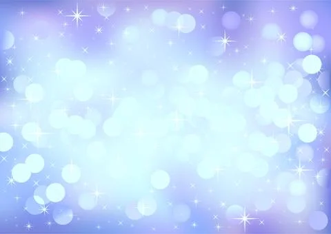 Blue winter festive lights, vector background. Stock Illustration