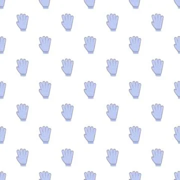 Blue winter glove seamless pattern wrapping paper 스톡 일러스트