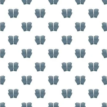 Blue winter gloves seamless pattern background illustration Illustrazione stock