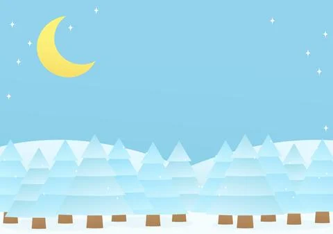 Blue winter night background Stock Illustration