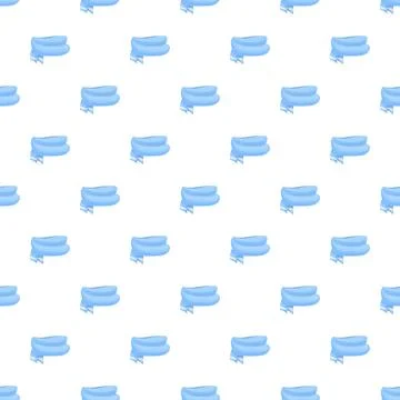 Blue winter scarf seamless pattern on white background Stock Illustration