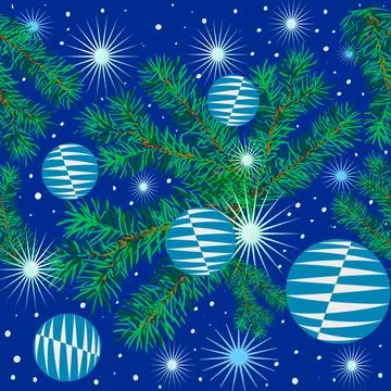 Blue winter seamless pattern Stock Illustration