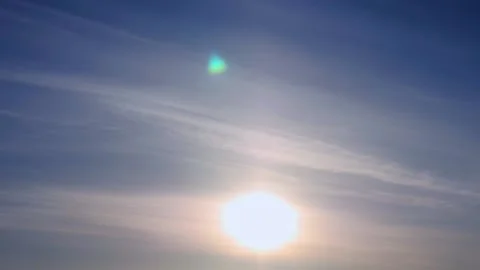 Blue winter sky and dazzling sun timelapse #9 Stock Footage 224026612