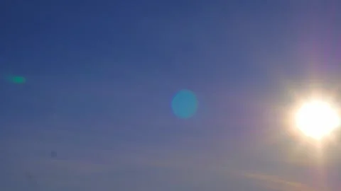 Blue winter sky and dazzling sun timelapse #10 Stock Footage 224034202