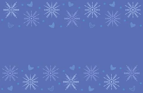 Blue winter snowflake background Stock Illustration