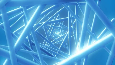 Blue Wire - 4k Stylish Abstract Shapes Motion Background Video Loop 스톡 동영상 97729142