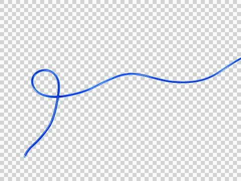 Blue wire cable of usb and adapter isolated on white background.Selection foc Stock Photos