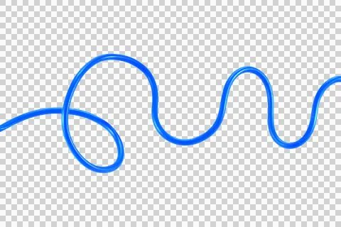 Blue wire cable of usb and adapter isolated on white background.Electronic Co Stock Photos
