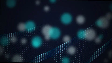 Blue wireframe data grid undulating seamless loop motion background Stock Footage 343627925