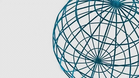 Blue Wireframe Globe Background Loop Stock Footage 259013245
