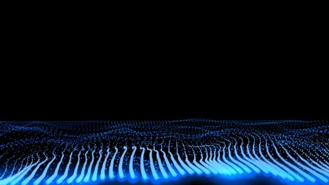 Blue Wireframe Landscape Waft Moving Stock Footage 97106254