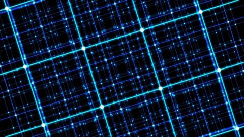 Blue Wireframe Polygonal Futuristic Net Animation Stock Footage 72423196
