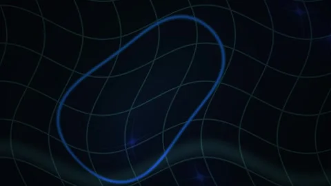 Blue wireframe shapes on grid background. Stock Footage 339997709