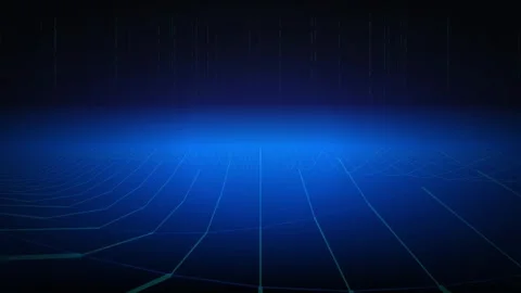 Blue wireframe wave undulating seamless loop motion background Stock Footage 344517777