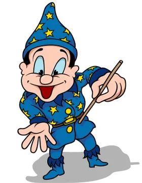 Blue Wizard Stock Illustration