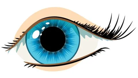 Blue woman's eye Stock Illustration