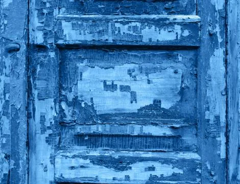 Blue wood panel. Stock Photos