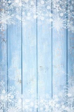 Blue wood winter background Stock Photos