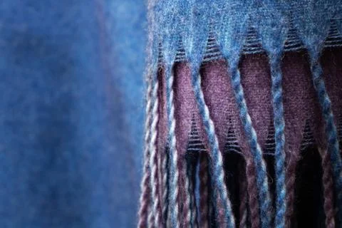 Blue Wool Edge close up, background for text Stock Photos