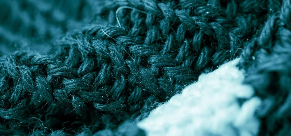 Blue wool material with a visible texture. background Stock Photos