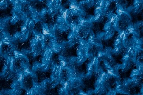 Blue woolen material with an interesting pattern Stock Photos