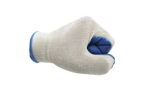 Blue work gloves isolated Stock Photos