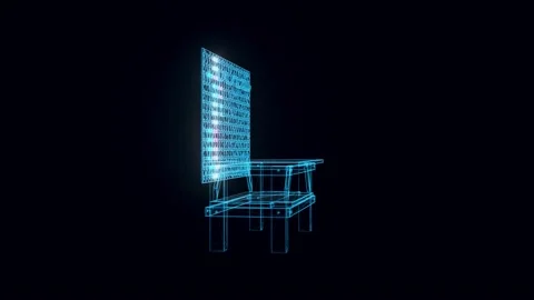 Blue Workbench hologram Rotating 4k Stock Footage 148487712