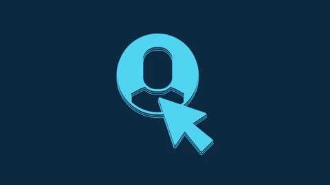 Blue Worker icon isolated on blue background. Business avatar symbol user Stock Footage 235943578