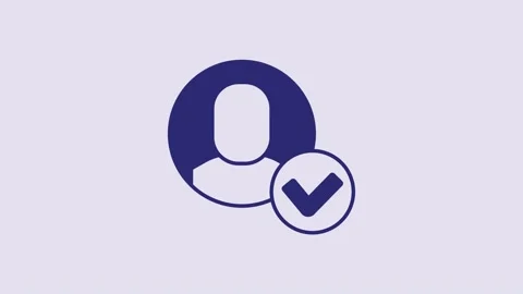 Blue Worker icon isolated on purple background. Business avatar symbol user Stock Footage 232865434