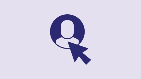 Blue Worker icon isolated on purple background. Business avatar symbol user Stock Footage 232865543