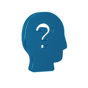 Blue Worker icon isolated on transparent background. Business avatar symbol.. Stock Illustration