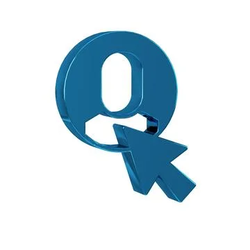Blue Worker icon isolated on transparent background. Business avatar symbol.. Stock Illustration