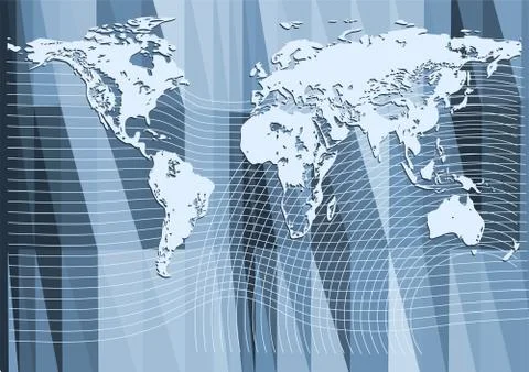 Blue world background Stock Illustration