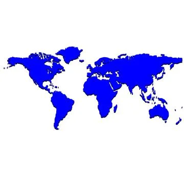 Blue world map blue world map, vector art illustration Copyright: xZoonar.... Stock Photos