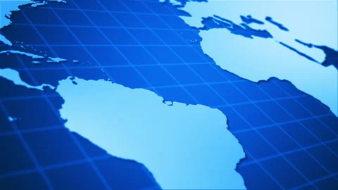 Blue World Map close up with grid 動画素材 279797893