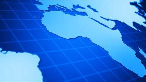 Blue World Map close up with grid イラスト素材