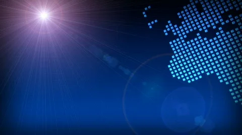 BLUE WORLD MAP Stock Footage 832003