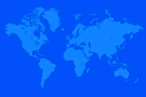 Blue World map Stock Illustration