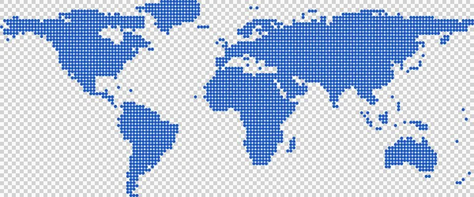 Blue world map Stock Illustration