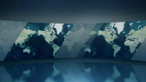 Blue worldmap background loop Stock Footage 74655367