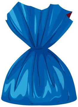 Blue Wrapped Candy or Nut Snack in a Foil Wrapper Stock Illustration