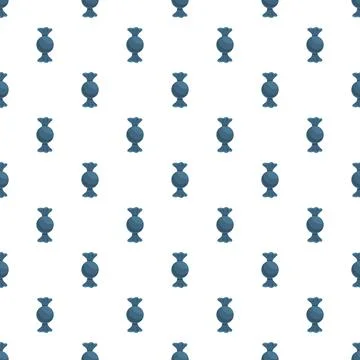 Blue wrapped candy seamless pattern background 스톡 일러스트